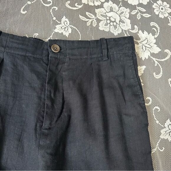 Vince Navy Linen Blend Ankle Pant Sz 30 - Picture 9 of 16